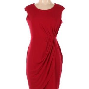 Calvin Klein sleeveless red cocktail dress, size 2 EUC